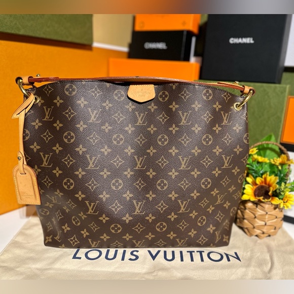 LOUIS VUITTON w/COA Complete Inclusion Graceful MM Monogram Hobo BAG - Picture 7 of 17